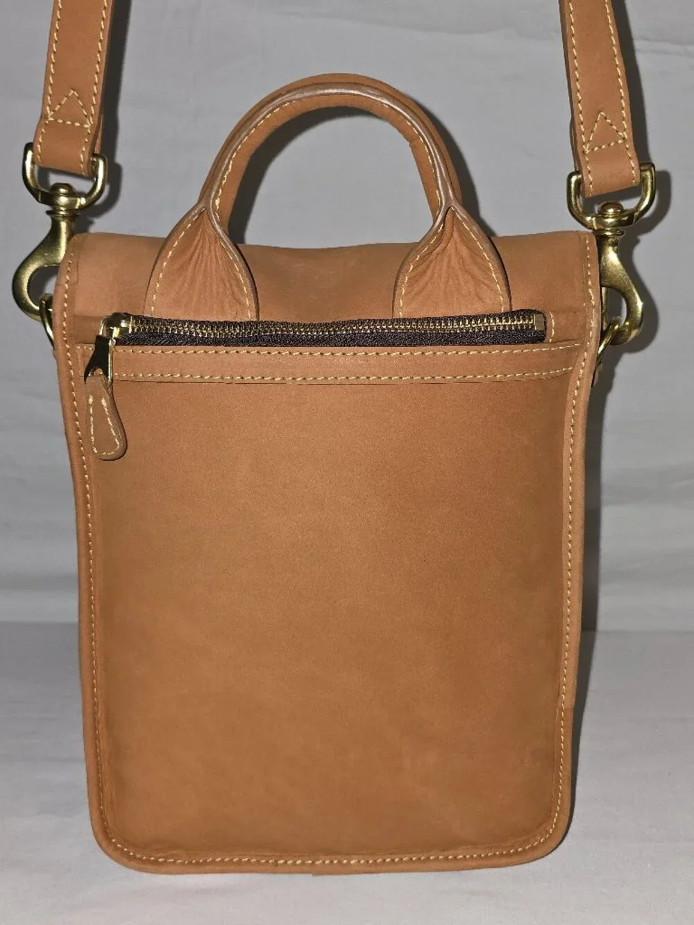 Vtg Mulholland Lariat Leather Convertible Top Handle Crossbody Messenger